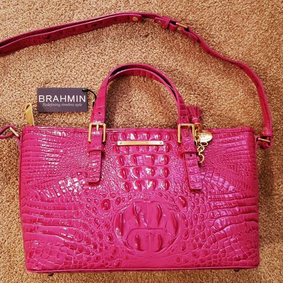 hot pink brahmin purse